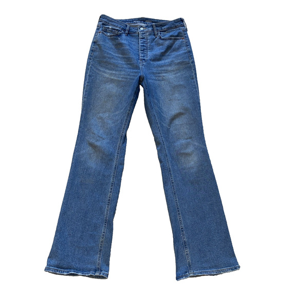 Old Navy Jeans Women 10 Light Wash Extra High- Rise Kicker Boot Cut - Picture 1 of 7